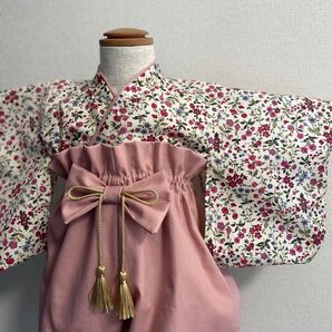 ベビー袴 お食い初め 100日祝い 初節句 お宮参り 花柄 女の子 こどもの日 ヘアバンド