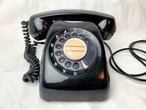 ■ 黒電話 600-A型 日本電信電話公社 電話機 ダイヤル式 昭和レトロ アンティーク_画像7