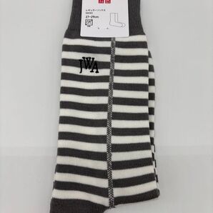 【新品・未使用品】UNIQLO and JW ANDERSON ボーダーソックス 27-29cm GRAY(ユニクロ)≪靴下≫①