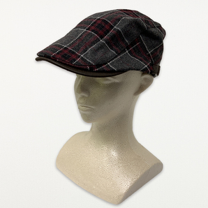【開封済新品】レディス/Eternal Leaf/ハンチングキャップ/グレー&レッド/La150_AZ035
