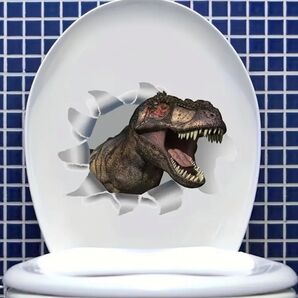 ◆簡単!貼るだけ♪ WC トイレ 恐竜 ウォールステッカー ◆シール10枚付♪