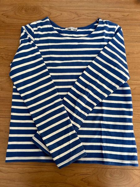 アメリカンホリック レディース ボーダー トップス 長袖 ブルー M