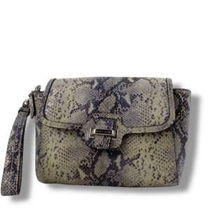 Coach python print clutch bag