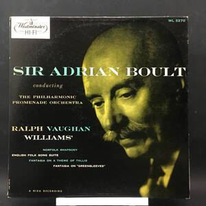 ◆WL盤 ◆ Sir Adrian Boult ◆ Ralph Vaughan Williams ◆ Westminster 米 深溝