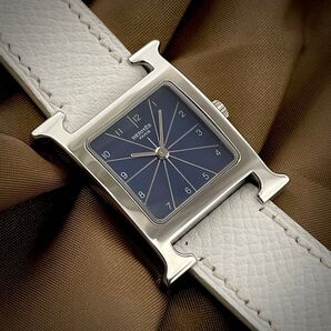 T143 エルメス Hウォッチ HH1.210 ドゥブルトゥール クォーツ