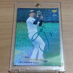 ◆1of1【阪神タイガース 近本光司】スカイブルー箔サインカード BBM 1st 2025