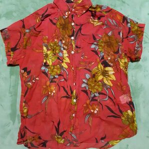 レディース ブラウス シャツ かわいい 花柄 フラワー レトロ Flash Report フラッシュリポート フラッシュレポート