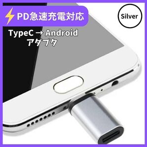 複数購入◎ 通電確認済み 充電専用 Type-C 変換 Android Type-B アダプター シルバー