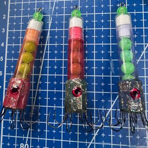 アングラーズフラワー えだまめグロー 3個 8本針 イカ釣り エギング