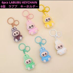 6個 LABUBU KEYCHAIN ラブブ キーホルダー