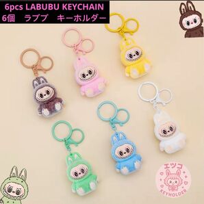 6個 LABUBU KEYCHAIN ラブブ キーホルダー