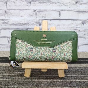 ★新品★ ベベダヤン ラウンドファスナー 長財布 ウォールペーパー グリーン