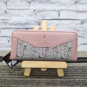 ★新品★ ベベダヤン ラウンドファスナー 長財布 ウォールペーパー ピンク