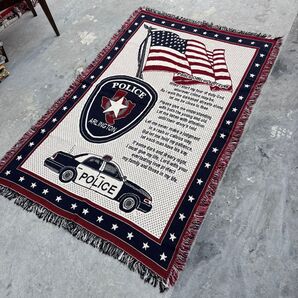 警察 祈り マルチカバー ソファーカバー ヴィンテージラグ 183x118