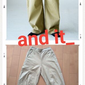and it_ アンドイット ゆるっく バレルレッグパンツ M(裾上げあり)154cm前後の方向け