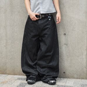 That's Life Rigid Baggy Denim pants ブラック mサイズ