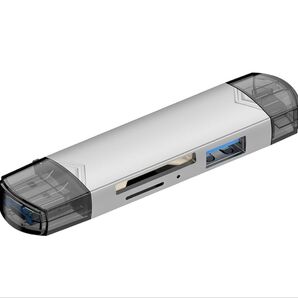 2-in-1 カードリーダー USB-C/A SD TF 2in1