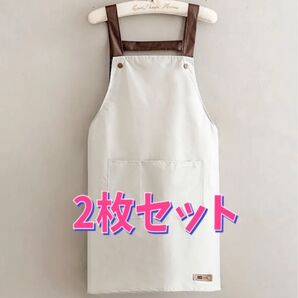 【2枚セット】エプロン 防水 おしゃれ 軽い 軽量 かわいい 可愛い 作業 男女兼用 フリーサイズ シンプル