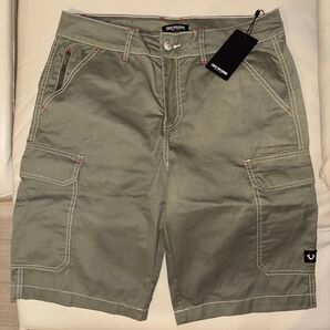True Religion ハーフパンツ サイズ32新品 カーキ カーゴ