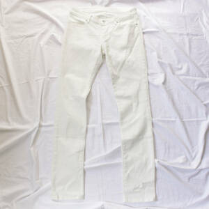 ISSEY MIYAKE イッセイミヤケ 14SS ジャガード生地 スキニーパンツ サイズ1 WHITE ホワイト 白 レディース ボトムス
