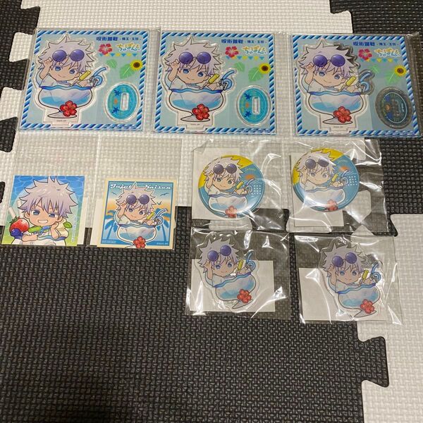 呪術廻戦 五条悟 まるくじ ちゃぽん アクスタ アクリルスタンド 缶バッジ アクキー アクリルキーホルダー ステッカー