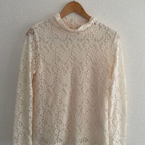 worth worth ワースワース ブラウス 長袖 花柄 レース トップス ホワイト