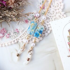 【送料込み】3way *ふるり* メガネ チェーン マスク カバン ブルー