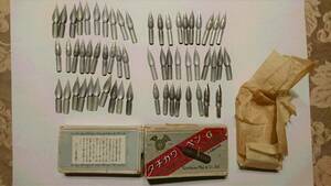 ヴィンテージ 日本製 つけペン ペン先 旧TOYO SEIKO K.K.製 NIKKO （No.357 56本、No.355 2本）計58本 箱（タチカワペンＧグロス箱）入り