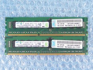 1HWB // 4GB 2枚セット計8GB DDR3-1333 PC3L-10600R Registered RDIMM 1Rx4 M393B5270DH0-YH9 /49Y1424 47J0145// IBM System x3650 M4取外