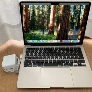 美品 MacBook Air M3 2024 8GB/256GB MRXT3J/A A3113 スターライト
