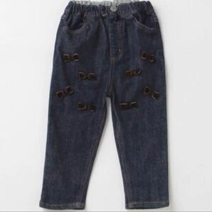 ⑧B petit main 【リンク】リボンテーパードデニム