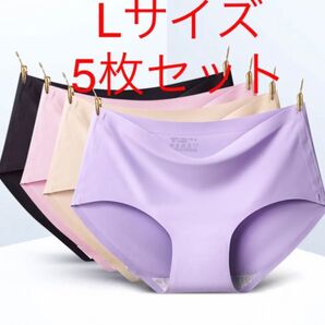 肌に優しい Lサイズ5枚セットレディース ショーツ 無地 シームレスショーツ