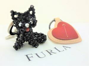 طقم سلسلة مفاتيح Furla أصلية مشمولة بالضرائب من قطعتين [FURLA] سحر حقيبة فو ، فورلا ، إلخ.
