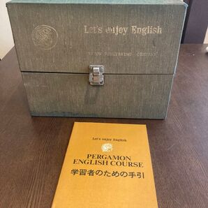 PERGAMON ENGLISH COURSE 英語教材 学習者のための手引 レコード英会話学習教材 1960年代ケース日焼け有り