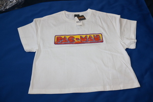 パックマン ナムコ Tシャツ XL 白 レディース ロゴ PAC-MAN 新品 未使用 クリックポスト発送　