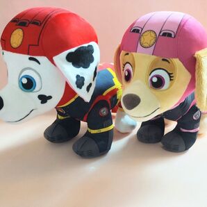 【2種類セット】パウパトロール モーターパウBIGぬいぐるみ マーシャル スカイ