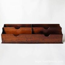 【緑の黄金に刻まれたアンティークの証】アンティーク イギリス レターラック マホガニー◆◆Antique Victorian Mahogany Letter Lack◆_画像2