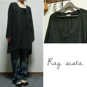 Rag sista ラグシスタ Vネック 長袖チュニック