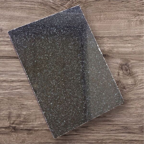 【送料込】石材サンプル 黒御影 山西黒 玄武岩 岩石プレート