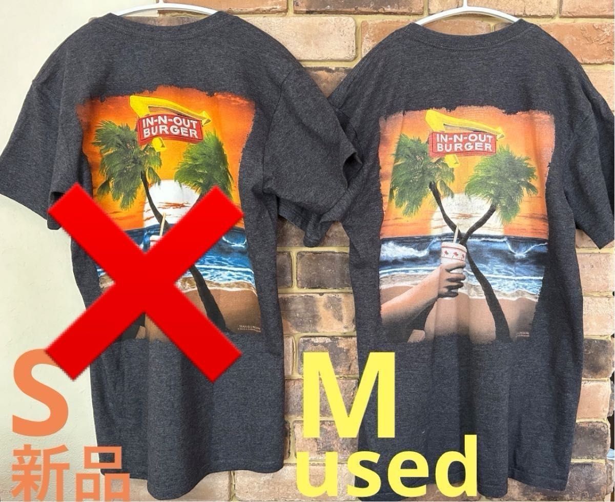  値下げ！インアンドアウトバーガー プリントTシャツ　古着　M IN-N-OUT Burger 2015 