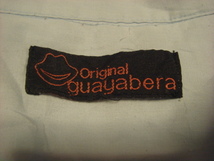 2009ガイヤベラORIGINAL GUYABERAプリーツ・刺繍キューバシャツ オープンカラー開襟ボックスBOX USED古着_画像4