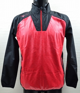 *[MIZUNO Mizuno ] active shell shirt P2ME852696 black × tango red M size 