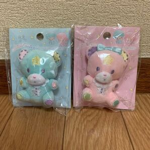【2020年サンリオオリジナル新品】リトルツインスターズ パフポプ マスコットブローチ2個セット キキララ 45周年 レア