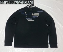 ☆新品!! EMPORIO ARMANI リッチでお洒落!!存在感抜群☆3Z1ML0ちょいワル大人の今ドキ!!格上げ☆秀逸イーグルデザインスウェット ＜M＞_画像1