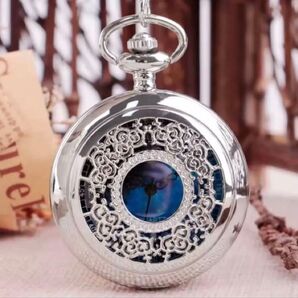 オシャレな懐中時計 シルバー
