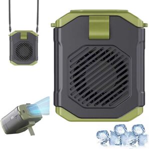 腰掛け冷風扇 【2025最新版】腰ベルト扇風機 4way多機能ファン アウトドア用 小型移動式エアコン(5段階風量調整/