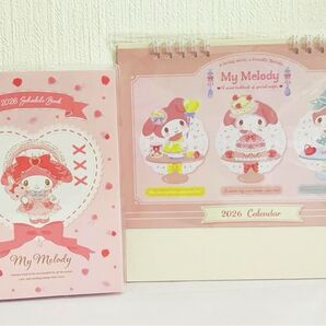 マイメロディ 2026年 スケジュール帳 卓上カレンダー 2点セット サンリオ マイメロ 新品未使用