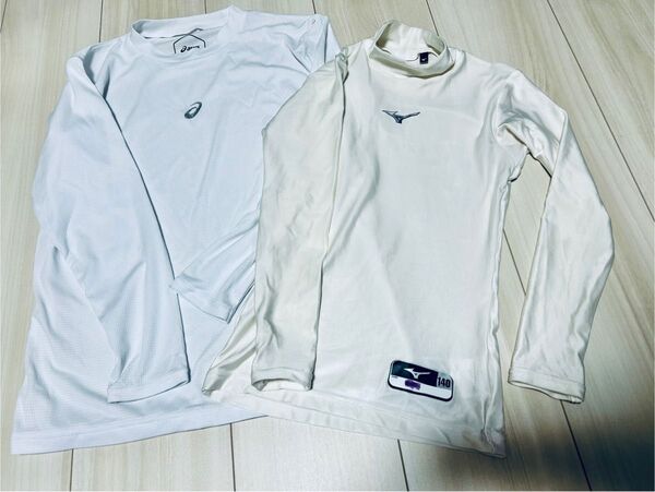 ミズノ アシックス アンダーシャツ 140cm 2枚セット 野球