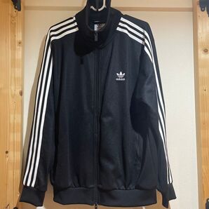美品2XL adidas ファイヤーバード トラックジャケット ブラック