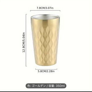 【新品】男性と女性の両方に適した高品質ステンレス製カップ - 手洗いのみ(色: イエローゴールド)